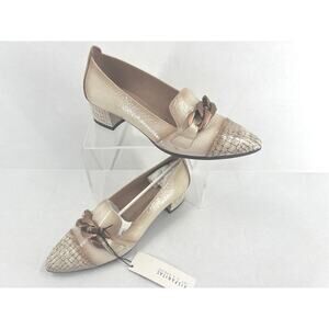 Hispanitas Beige Patent Leather Loafer Shoe 7.5